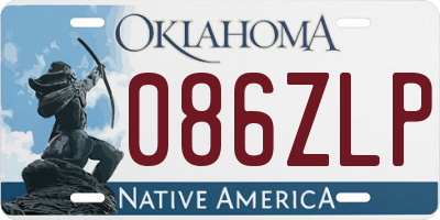OK license plate 086ZLP