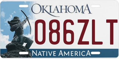 OK license plate 086ZLT