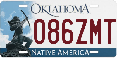 OK license plate 086ZMT