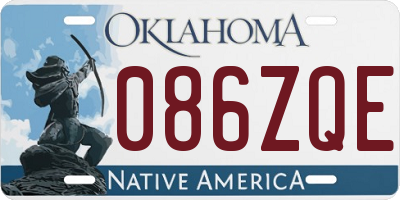 OK license plate 086ZQE