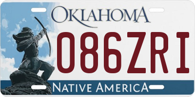 OK license plate 086ZRI