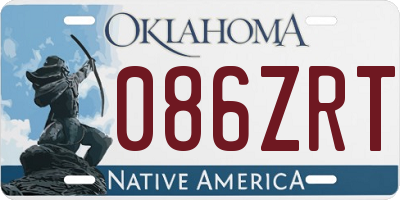 OK license plate 086ZRT