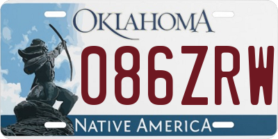 OK license plate 086ZRW