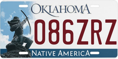 OK license plate 086ZRZ