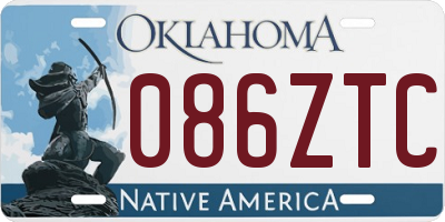 OK license plate 086ZTC