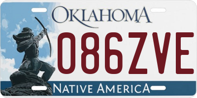OK license plate 086ZVE