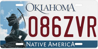 OK license plate 086ZVR