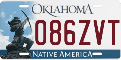 OK license plate 086ZVT
