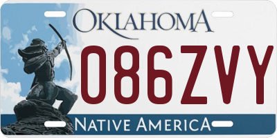 OK license plate 086ZVY