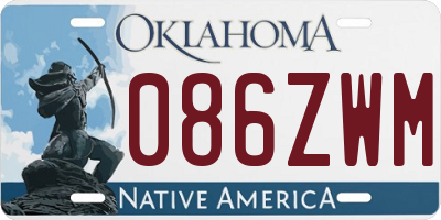OK license plate 086ZWM