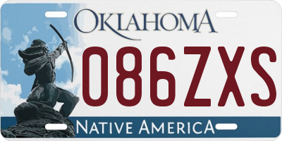 OK license plate 086ZXS