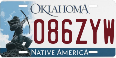 OK license plate 086ZYW