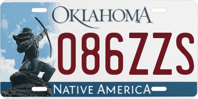 OK license plate 086ZZS