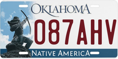OK license plate 087AHV