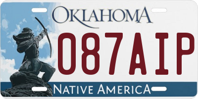 OK license plate 087AIP