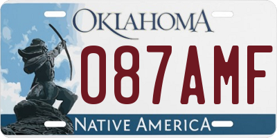 OK license plate 087AMF