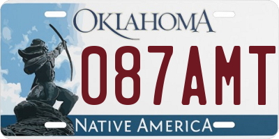 OK license plate 087AMT
