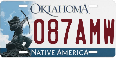 OK license plate 087AMW