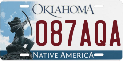 OK license plate 087AQA