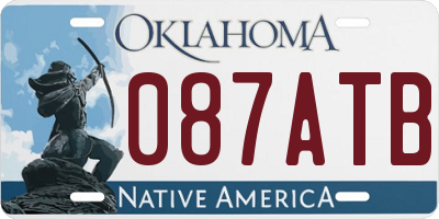OK license plate 087ATB