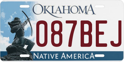 OK license plate 087BEJ