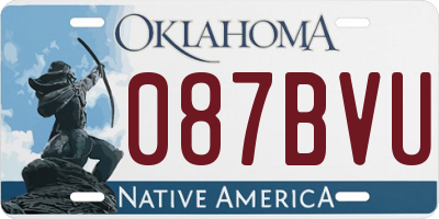 OK license plate 087BVU