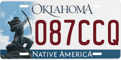 OK license plate 087CCQ