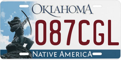 OK license plate 087CGL