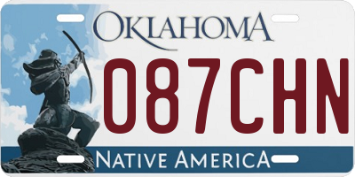 OK license plate 087CHN