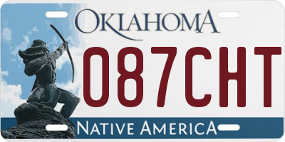 OK license plate 087CHT
