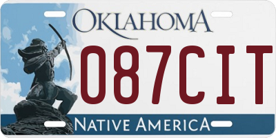 OK license plate 087CIT