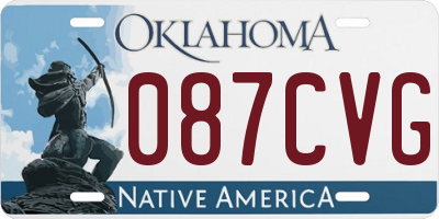 OK license plate 087CVG
