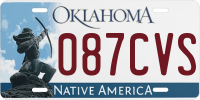 OK license plate 087CVS