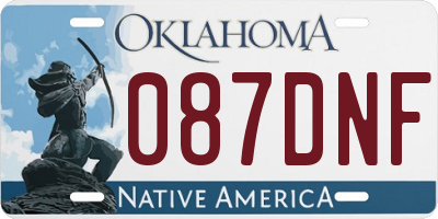OK license plate 087DNF
