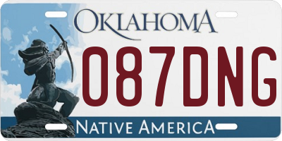 OK license plate 087DNG