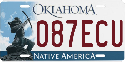 OK license plate 087ECU