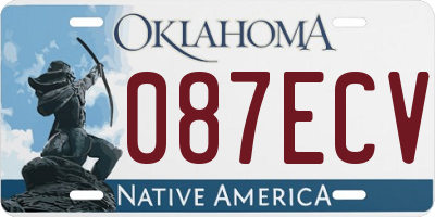 OK license plate 087ECV
