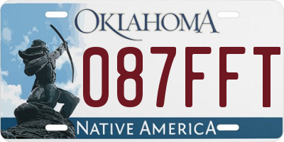 OK license plate 087FFT