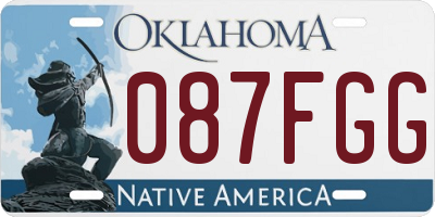 OK license plate 087FGG