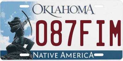 OK license plate 087FIM