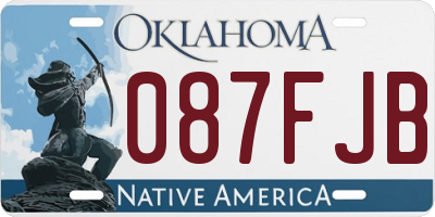 OK license plate 087FJB