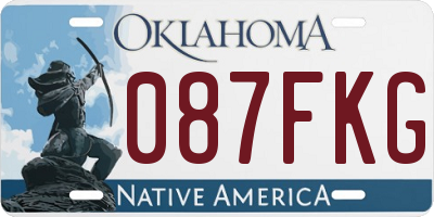 OK license plate 087FKG