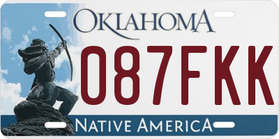 OK license plate 087FKK