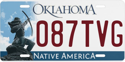 OK license plate 087TVG