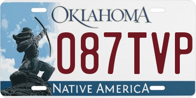 OK license plate 087TVP