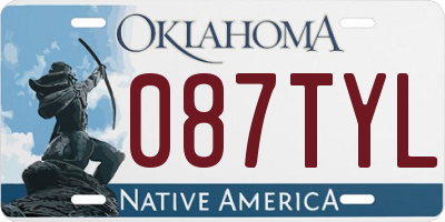 OK license plate 087TYL