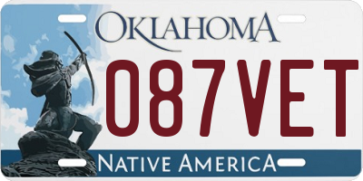 OK license plate 087VET