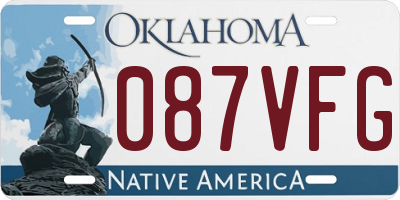 OK license plate 087VFG