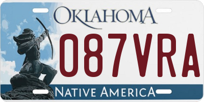OK license plate 087VRA