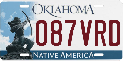 OK license plate 087VRD